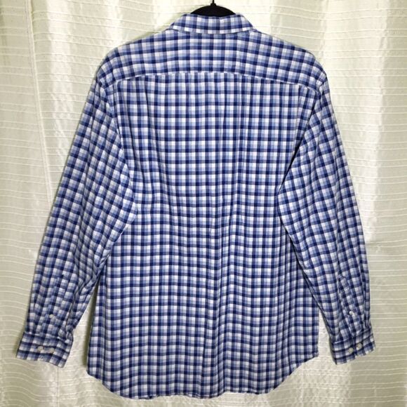 SET OF TWO Banana Republic Plaid Cotton Shirts, TWO Styles Blue, Multi Size L - Picture 3 of 11